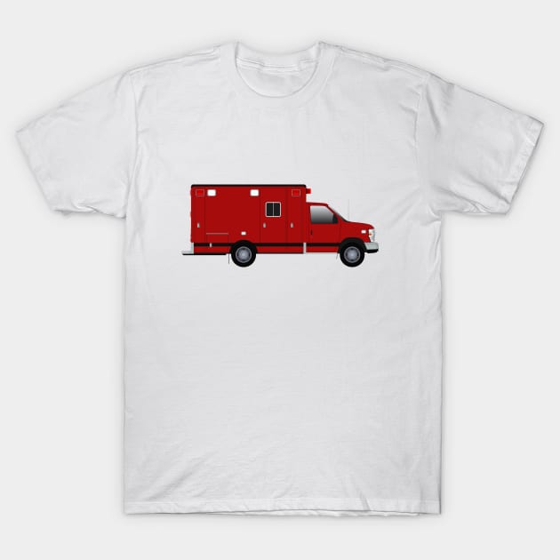 Red Los angeles privat ambulance T-Shirt by BassFishin